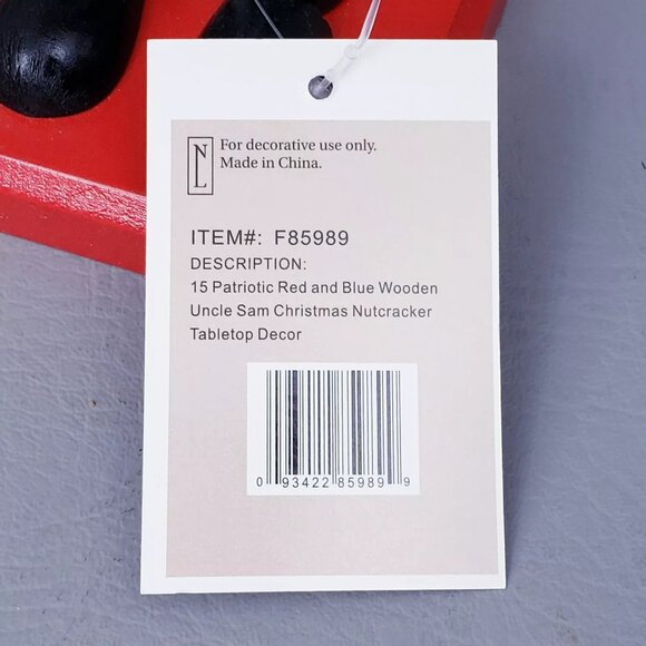 PATRIOTIC July 4th NUTCRACKER UNCLE SAM Top Hat Flag Red White Blue - Picture 14 of 16